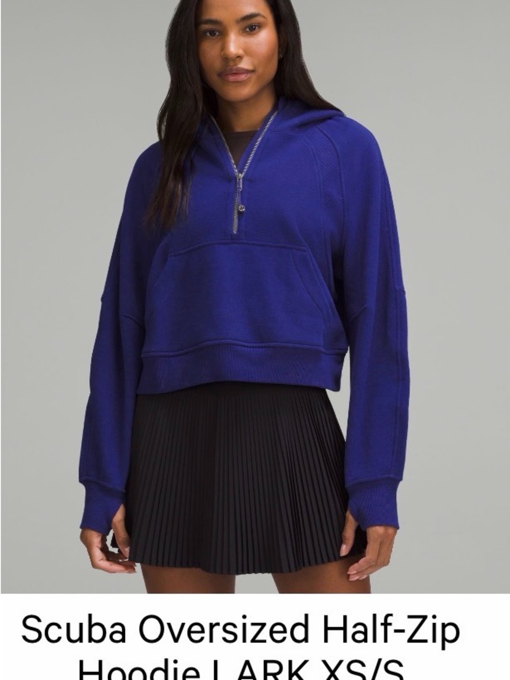 Lululemon Scuba Oversized Half-Zip Hoodie - larkspur xs/s